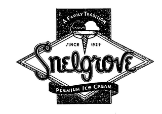SNELGROVE A FAMILY TRADITION SINCE 1929 PREMIUM ICE CREAM logo