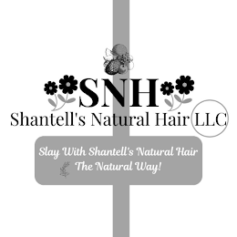 SNH SHANTELL'S NATURAL HAIR LLC SLAY WITH SHANTELL'S NATURAL HAIR THE NATURAL WAY! logo