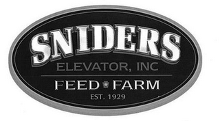 SNIDERS ELEVATOR, INC FEED FARM EST. 1929 logo