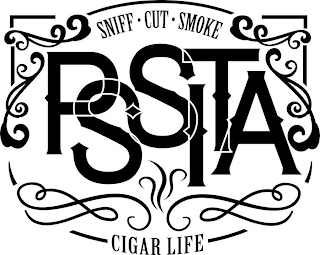 SNIFF CUT SMOKE PSSITA CIGAR LIFE logo