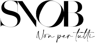 SNOB NON PER TUTTI logo