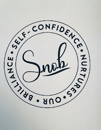 S.N.O.B (S)ELF-CONFIDENCE (N)URTURES (O)UR (B)RILLIANCE logo