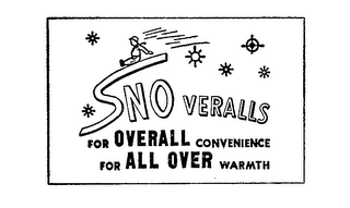 SNOVERALLS FOR OVERALL CONVENIENCE FOR ALL OVER WARMTH. logo