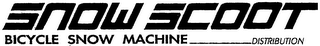 SNOW SCOOT BICYCLE SNOW MACHINE DISTRIBUTION logo