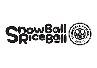 SNOWBALL RICEBALL AUSTIN, TX logo