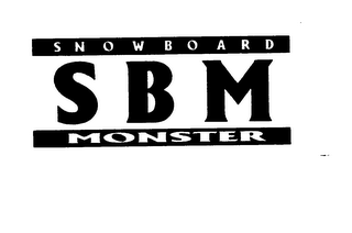 SNOWBOARD MONSTER SBM logo