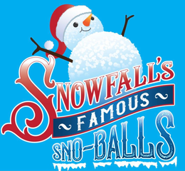 SNOWFALL'S FAMOUS SNO-BALLS logo