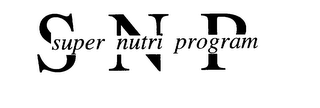 SNP SUPER NUTRI PROGRAM logo