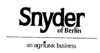 SNYDER OF BERLIN AN AGRILINK BUSINESS logo
