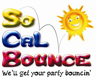 SO CAL BOUNCE, WE'LL GET YOUR PARTY BOUNCIN' logo