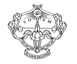 SO' HAM THOU ART THAT THAT THOU ART SEEGOD IN EACH OTHER logo