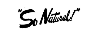 SO NATURAL logo