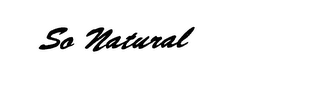 SO NATURAL logo