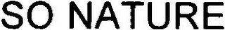 SO NATURE logo
