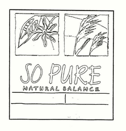 SO PURE NATURAL BALANCE logo