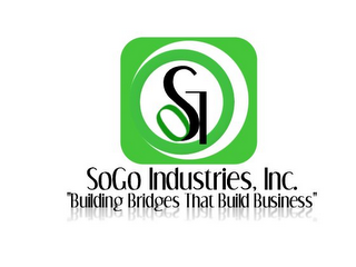 SO  SOGO INDUSTRIES, INC. "BUILDING BRIDGES THAT BUILD BUSINESS" logo