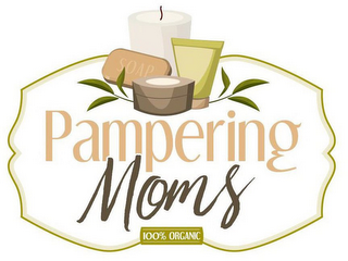 SOAP PAMPERING MOMS 100% ORGANIC logo