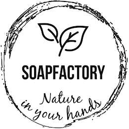 SOAPFACTORY NATURE IN YOUR HANDS logo