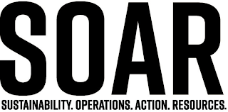 SOAR SUSTAINABILITY. OPERATIONS. ACTION. RESOURCES. logo