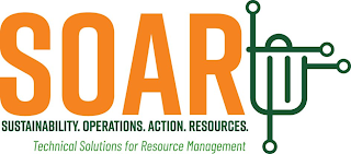 SOAR SUSTAINABILITY. OPERATIONS. ACTION. RESOURCES. TECHNICAL SOLUTIONS FOR RESOURCE MANAGEMENT logo