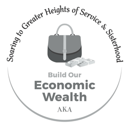 SOARING TO GREATER HEIGHTS OF SERVICE & SISTERHOOD BUILD OUR ECONOMIC WEALTH AKA logo