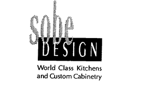 SOBE DESIGN WORLD CLASS KITCHENS AND CUSTOM CABINETRY logo