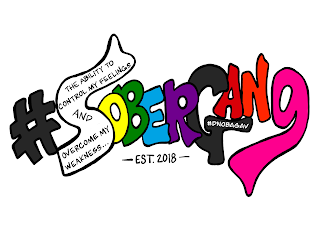 #SOBERGANG THE ABILITY TO CONTROL MY FEELINGS AND OVERCOME MY WEAKNESS... -EST 2018- #DNOBAGAV logo