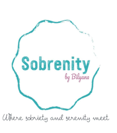 SOBRENITY BY BILYANA WHERE SOBRIETY AND SERENITY MEET logo
