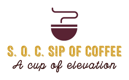 S.O.C. SIP COFFEE A CUP OF ELEVATION logo