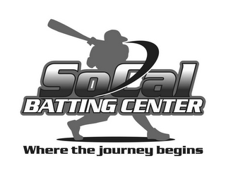 SOCAL BATTING CENTER WHERE THE JOURNEY BEGINS logo