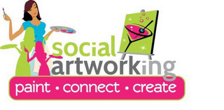 SOCIAL ARTWORKING PAINT CONNECT CREATE logo