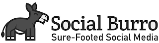 SOCIAL BURRO SURE-FOOTED SOCIAL MEDIA logo