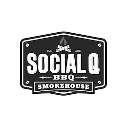 SOCIAL Q BBQ SMOKEHOUSE EST. 2018 logo