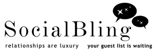 SOCIALBLING RELATIONSHIPS ARE LUXURY YOUR GUEST LIST IS WAITING logo