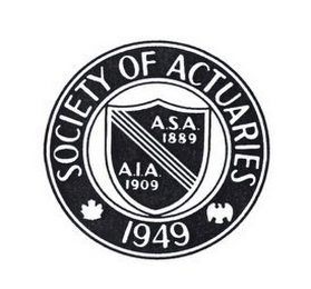 SOCIETY OF ACTUARIES 1949 A.S.A. 1889 A.I.A. 1909 logo