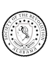 SOCIETY OF THE REVOLUTION ALABAMA HEREDITAS ET HONOR logo