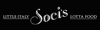 SOCI'S LITTLE ITALY LOTTA FOOD logo