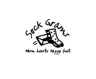 SOCK GRAMS WARM HEARTS. HAPPY FEET. logo