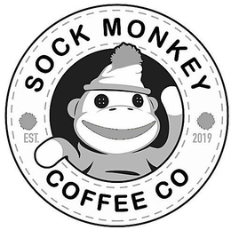 SOCK MONKEY COFFEE CO EST. 2019 logo