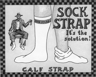 SOCK STRAP IT'S THE SOLUTION! CALF STRAP logo