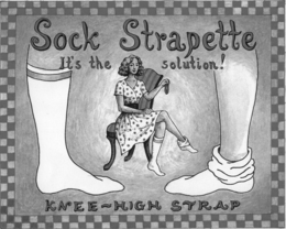 SOCK STRAPETTE IT'S THE SOLUTION! KNEE-HIGH STRAP logo