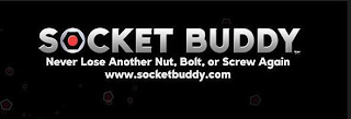 SOCKET BUDDY NEVER LOSE ANOTHER NUT, BOLT, OR SCREW AGAIN WWW.SOCKETBUDDY.COM logo