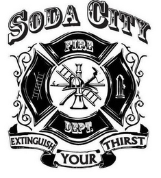 SODA CITY FIRE DEPT. EXTINGUISH YOUR THIRST logo