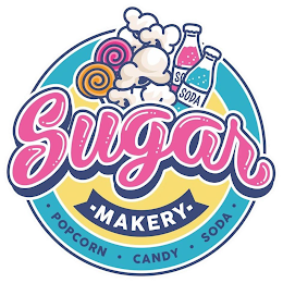 SODA SO SUGAR MAKERY · POPCORN · CANDY · SODA · logo