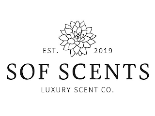 SOF SCENTS LUXURY SCENT CO. EST. 2019 logo