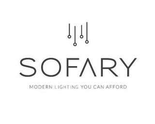 SOFARY MODERN LIGHTING YOU CAN AFFORD logo