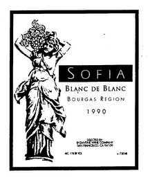 SOFIA BLANC DE BLANC BOURGAS REGION 1990 logo