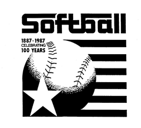 SOFTBALL 1887-1987 CELEBRATING 100 YEARS logo