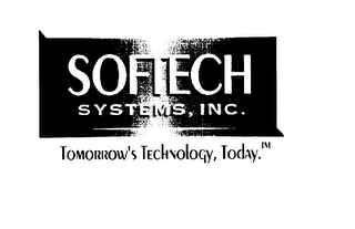 SOFTECH SYSTEMS, INC. TOMORROW'S TECHNOLOGY, TODAY. logo