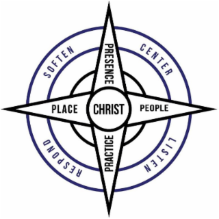 SOFTEN CENTER LISTEN RESPOND PLACE PRESENCE PEOPLE PRACTICE CHRIST logo